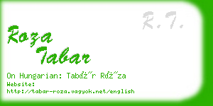 roza tabar business card